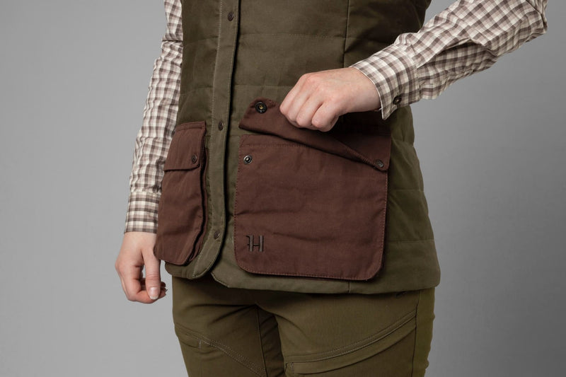 Wm's Retrieve Waistcoat - Dark Warm Olive/ Burgundy