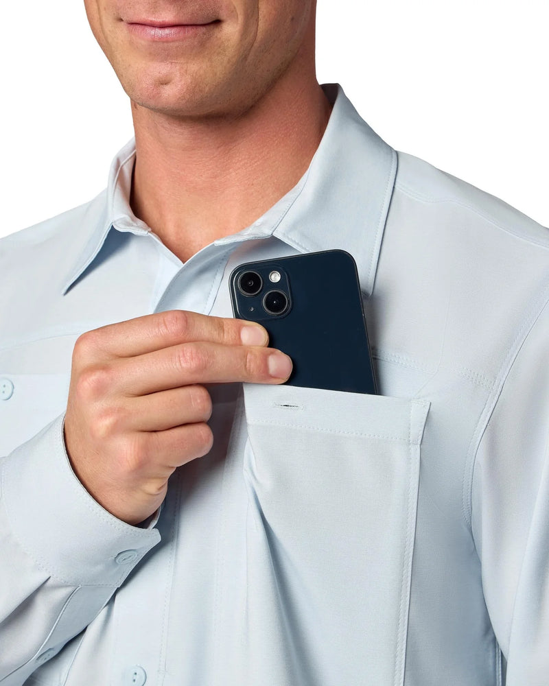 Chemise Launch pour Hommes - Bimini Blue Heather