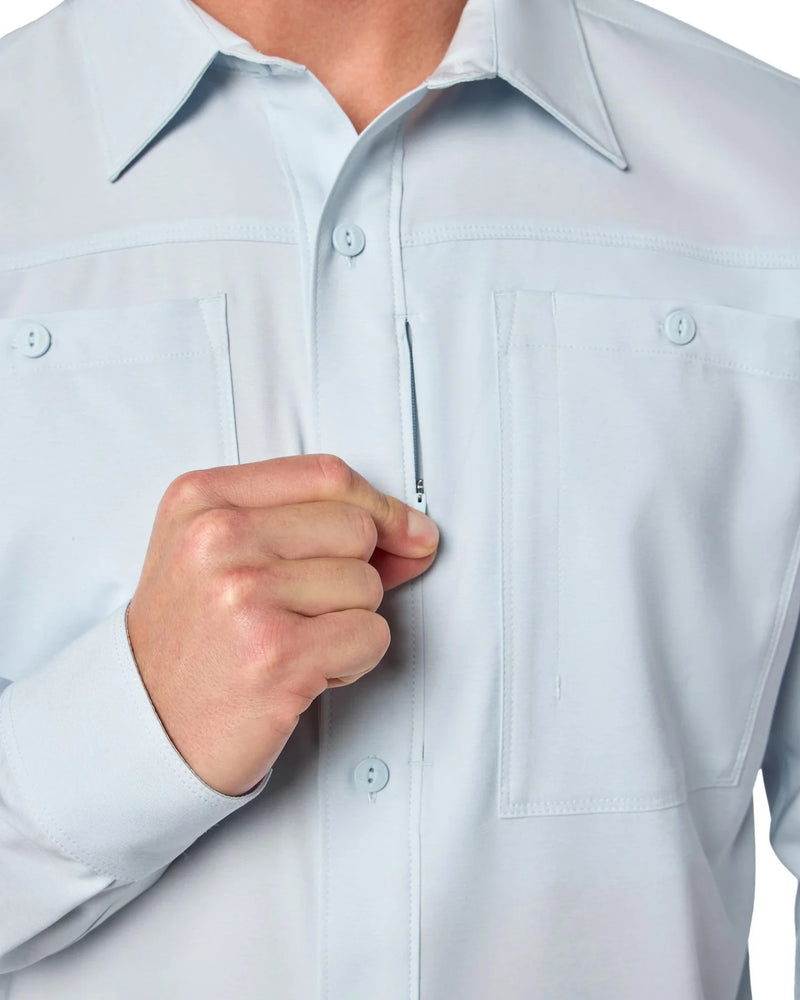 Chemise Launch pour Hommes - Bimini Blue Heather