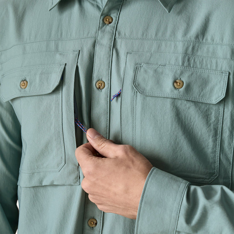 M's Self-Guided Sun Shirt - Caper Green