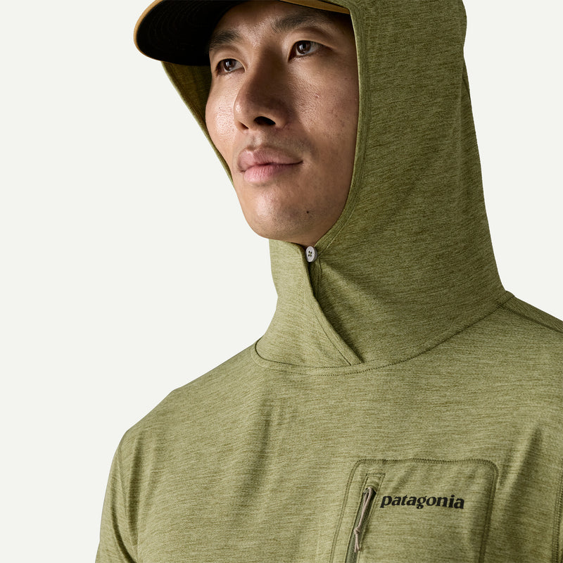 M's Cap Cool Sun Hoody - Fitz Roy Trout/Caper Green