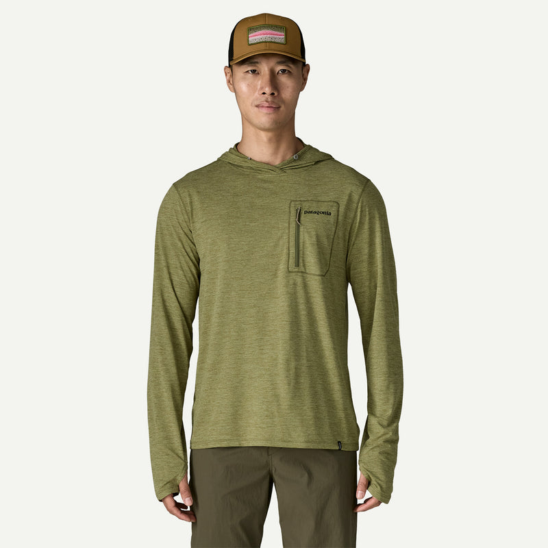 M's Cap Cool Sun Hoody - Fitz Roy Trout/Caper Green
