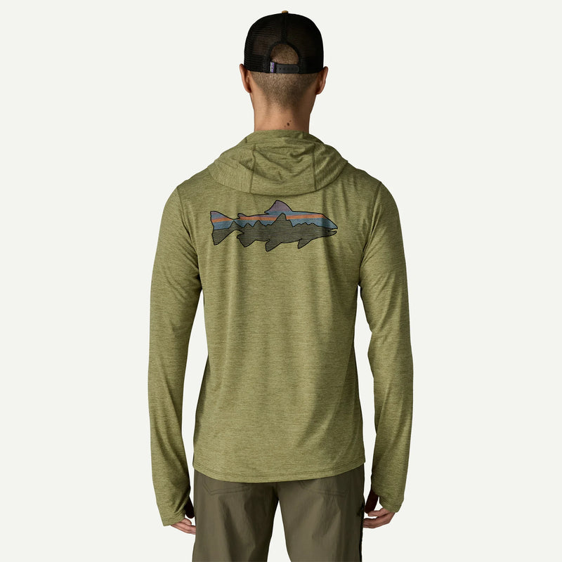 M's Cap Cool Sun Hoody - Fitz Roy Trout/Caper Green