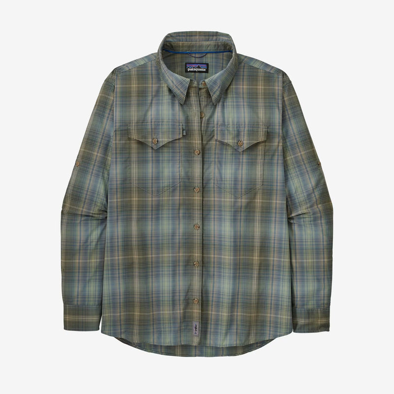 Wm's Sun Stretch Shirt - Wavy Blue Plaid