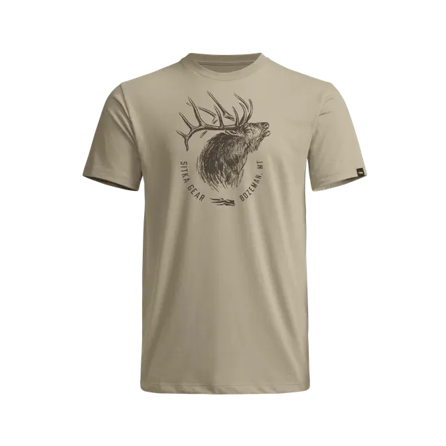 M's Elk Sketch Tee -  Light Tan