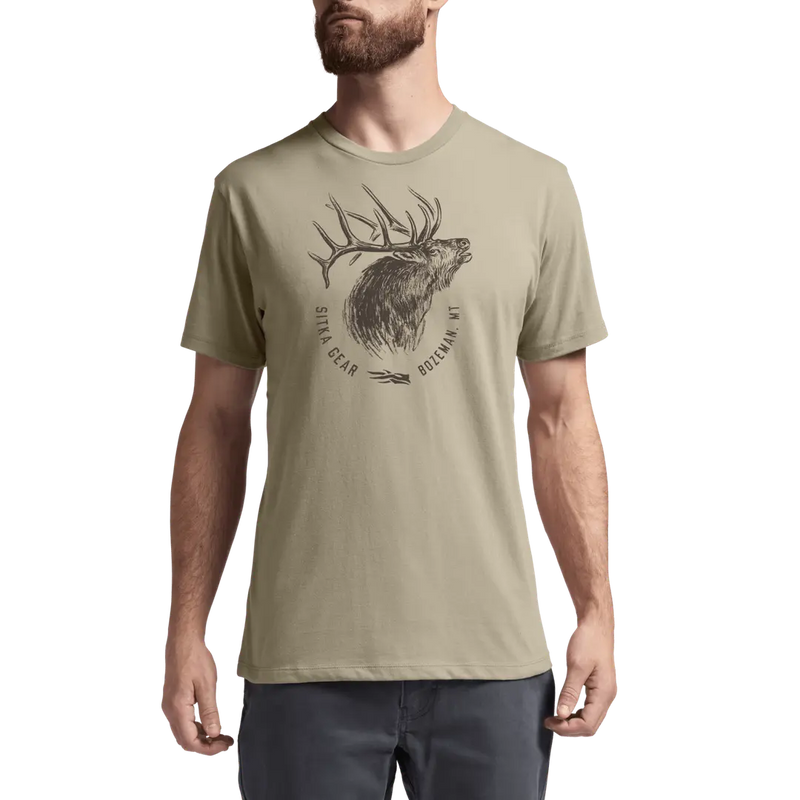 M's Elk Sketch Tee -  Light Tan