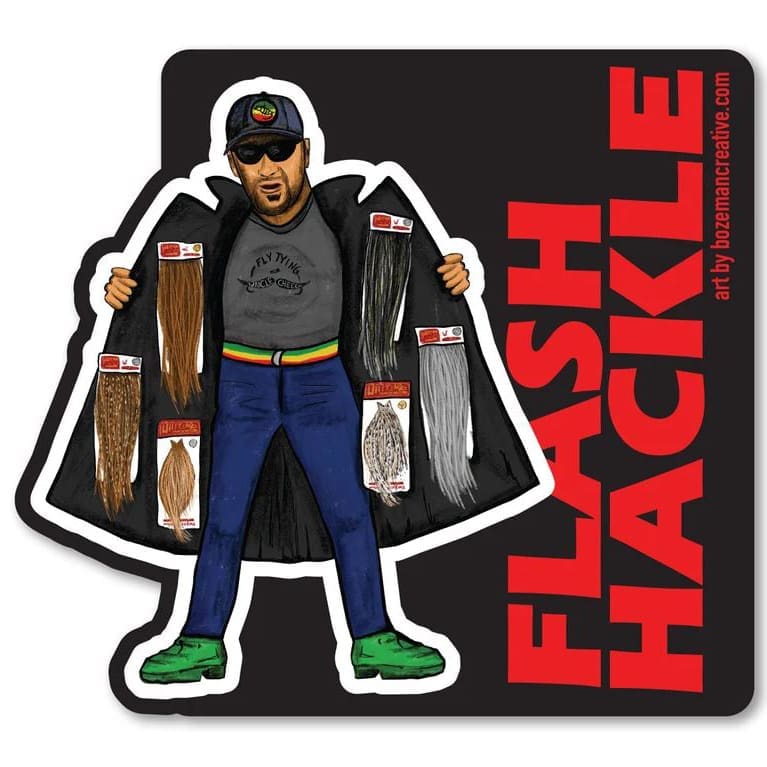Ed Flash Hackle Sticker