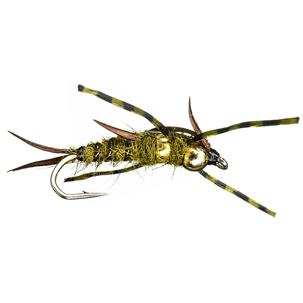 Speckled Double Bead Stone - Olive