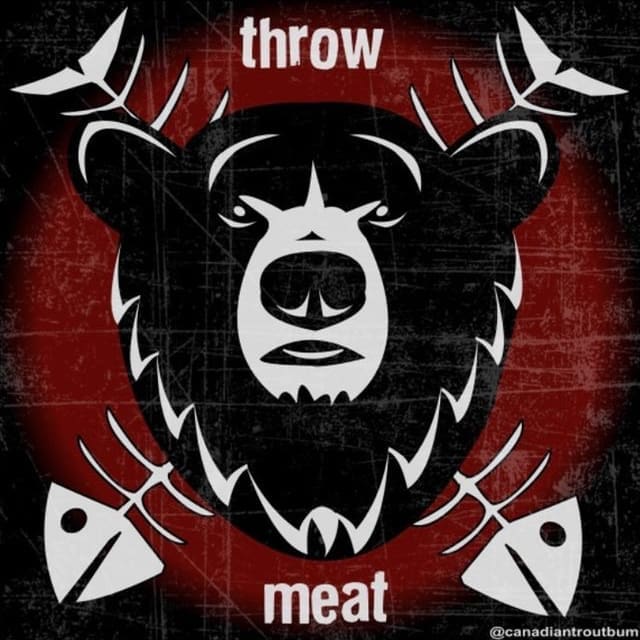 Throw Meat Bear Sticker
