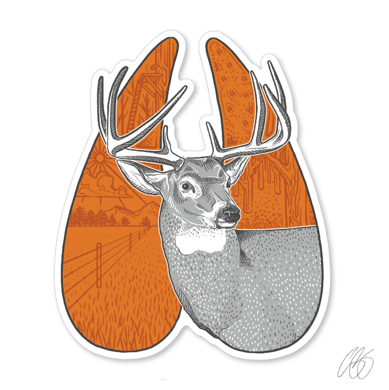 Whitetail Track Sticker