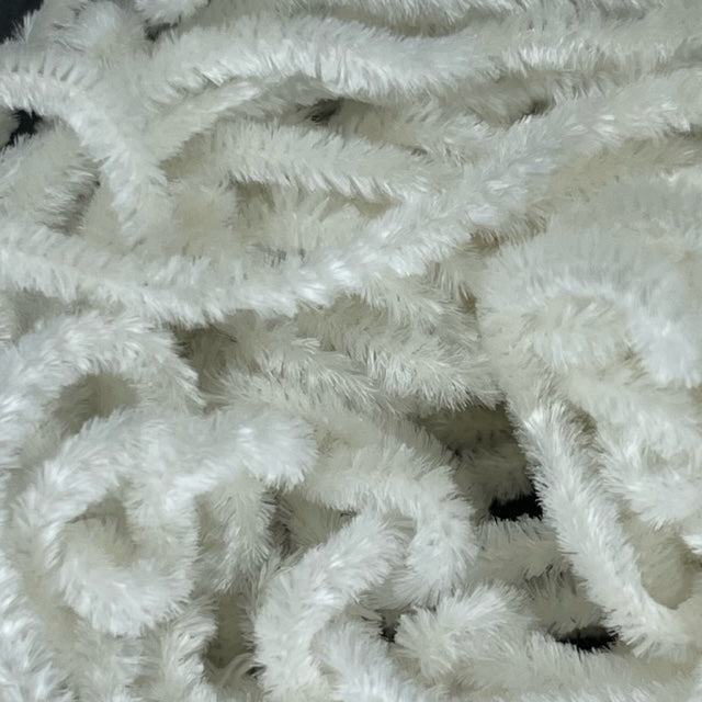 Rayon Chenille - Black/Olive/White